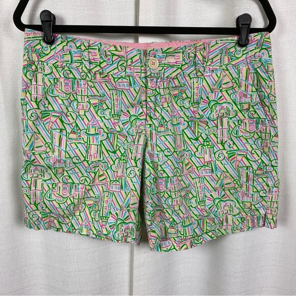 Lily Pulitzer Grace Short In Guiding Light Pattern Sz.6 - Picture 4 of 11